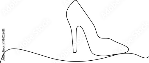 WebMinimalist High Heel Shoe Continuous Line Drawing