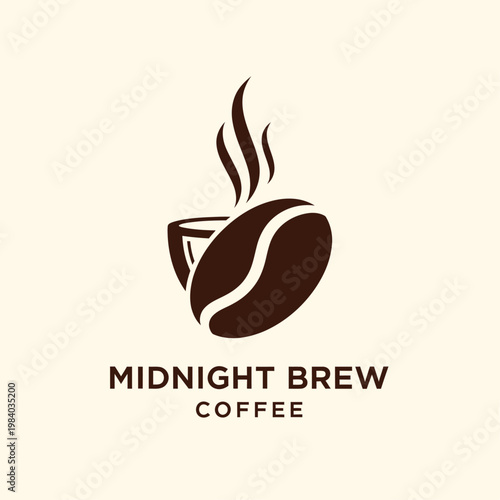 Brown coffee cup with steam.