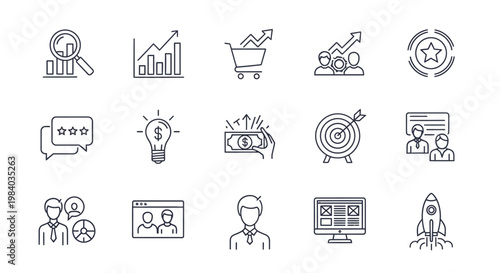 Business icons and symbols collection.