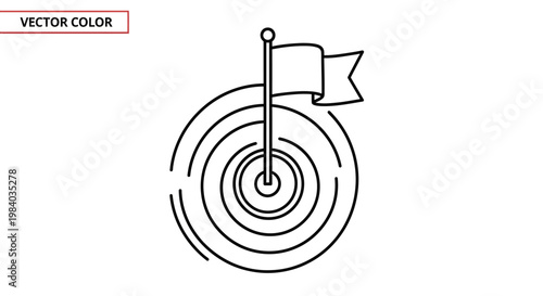 Bullseye Target with Flag Marker.