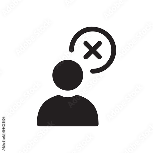 User Rejected Icon, Account Verification Failed and Access Denied
