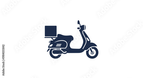 Delivery scooter with storage box.