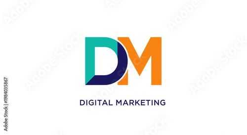 Digital Marketing Logo Design Concept.