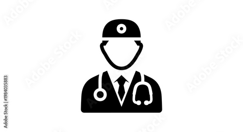 Doctor wearing a surgical cap.