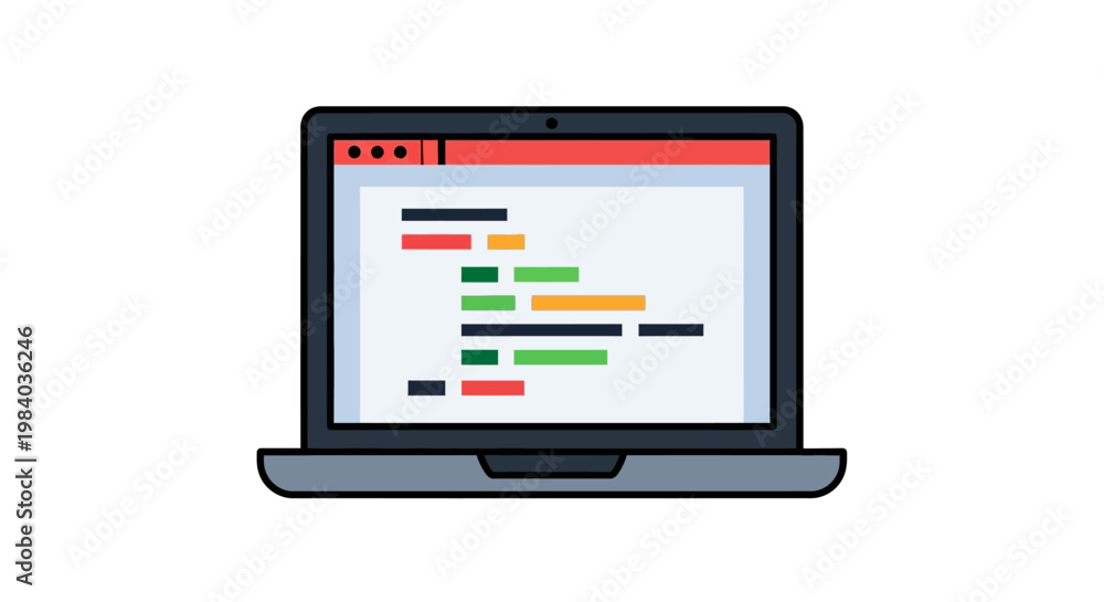 custom made wallpaper toronto digitalLaptop with colorful bars on screen.