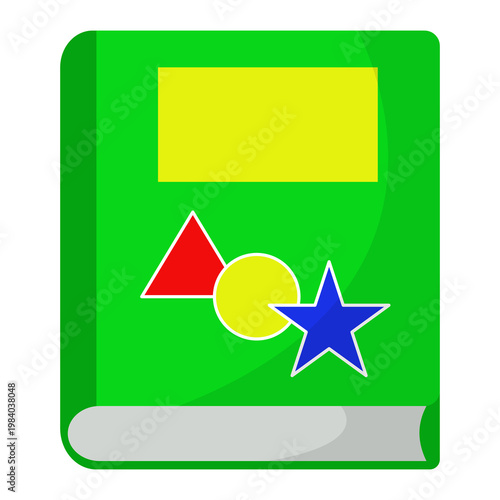 Free Download Children's book with geometric cover illustration - GFXLoad