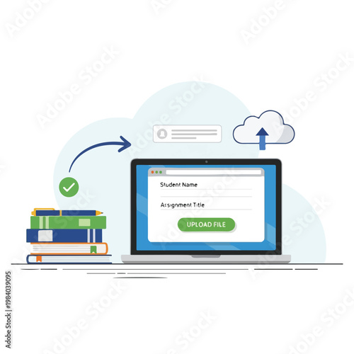 Laptop Computer with Login Screen Display.