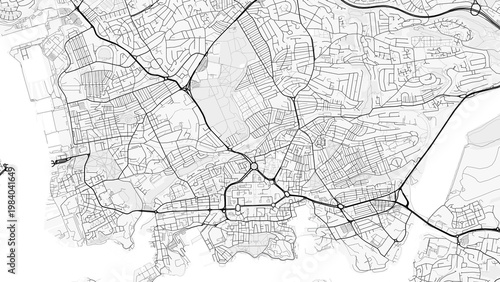 Konstfotografi Plymouth City Map