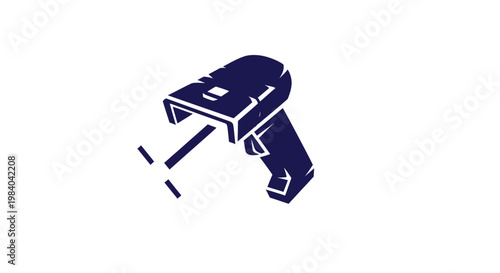 Electric drill with screwdriver bit.