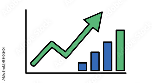 Green Arrow Graph Showing Growth.