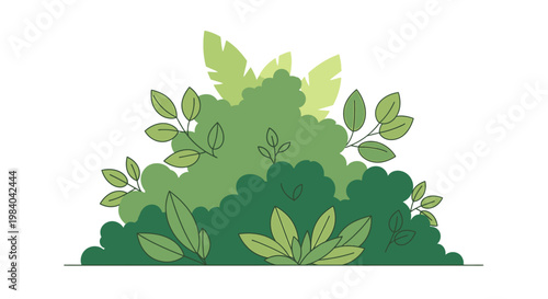 Green leaves on a bush.