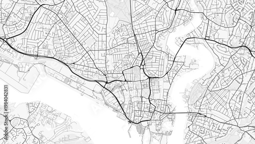 Bild auf Leinwand Southampton City Map