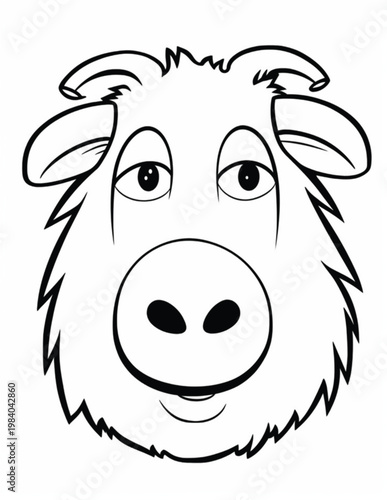 Cozy Farm Animal  Bold& Easy Coloring Pages For Kids