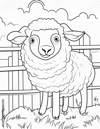 Cozy Farm Animal  Bold& Easy Coloring Pages For Kids