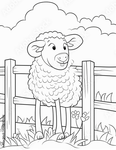 Cozy Farm Animal  Bold& Easy Coloring Pages For Kids