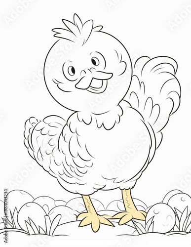 Cozy Farm Animal  Bold& Easy Coloring Pages For Kids