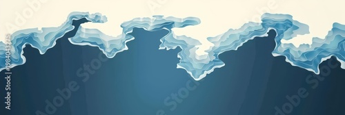 Oceanic layers art celebrating world hydrography day
