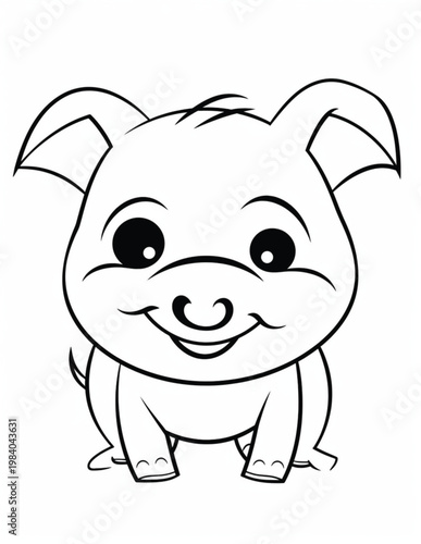 Cozy Farm Animal  Bold& Easy Coloring Pages For Kids
