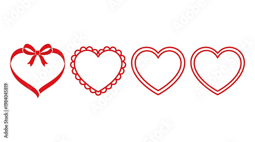 red heart on white background