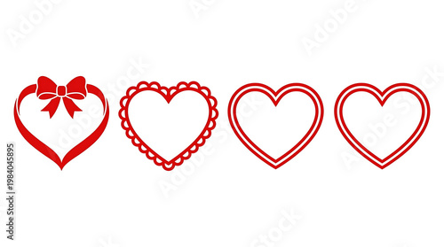 red heart with a ribbon