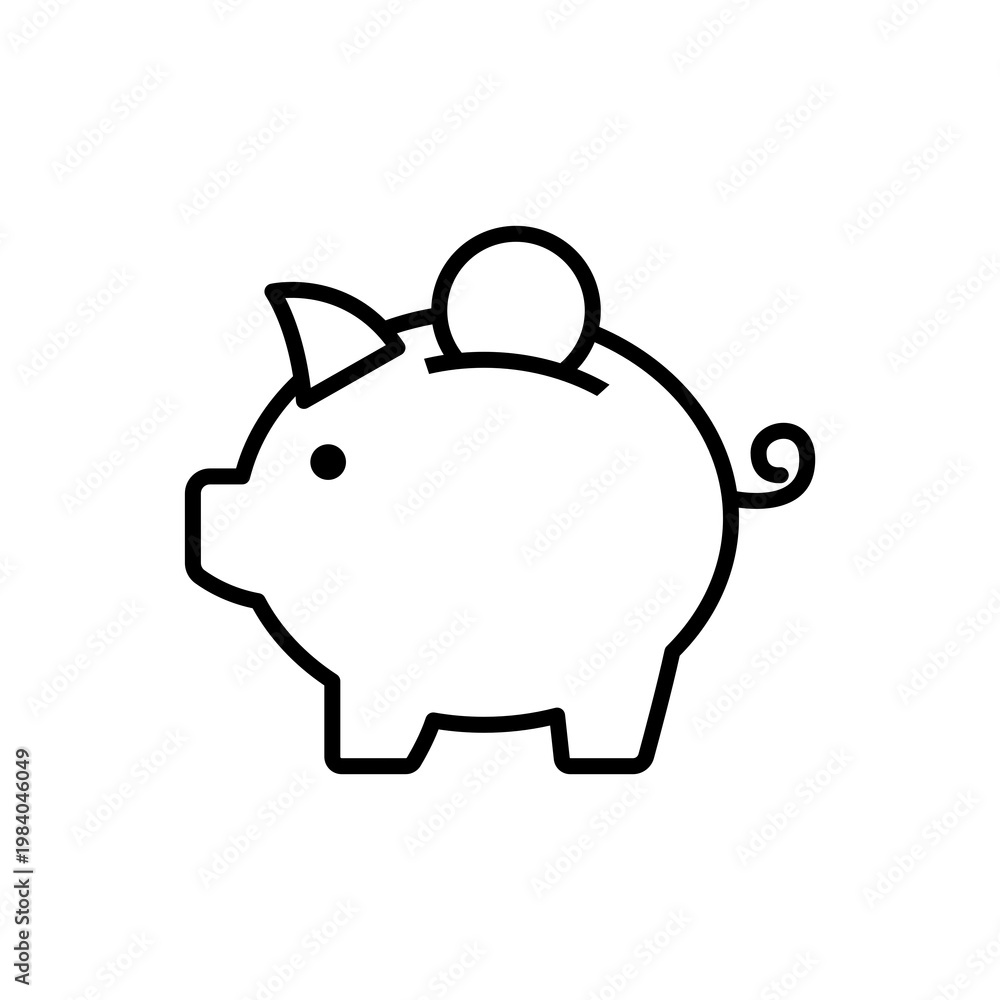 Fototapeta premium Piggy Bank Personal Savings Icon