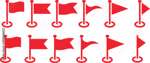 Foto Flag icon set multiple style collection, professional vector illustration of world country flags and symbols
