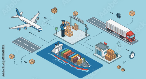 Global Logistics and Supply Chain: Shipping, Air Cargo, and Trucking Network
