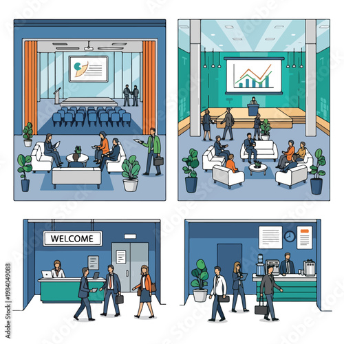 Office Building Interior Design Layout.