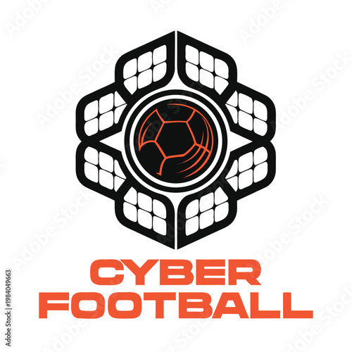 A logo for a cyber football game or tournament