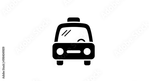 Black Silhouette Taxi Icon