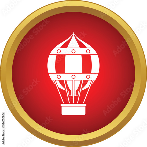 Hot air balloon icon designing travel, adventure, and exploration