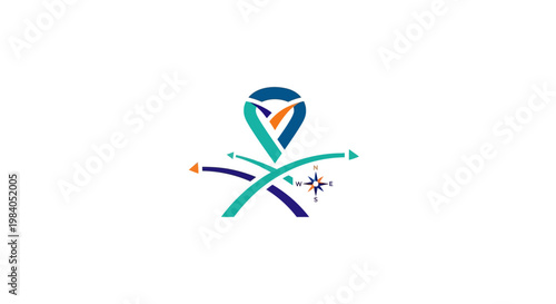Colorful abstract logo design symbol.