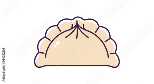 Delicious dumpling on a plate.