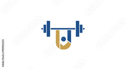Dumbbell Icon Fitness Symbol Graphic.