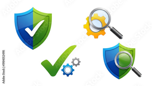 Quality Assurance QA Icon Set, Business Standards and Compliance Symbols, Colorful Vector Icons for Quality Control Management and Process Auditing