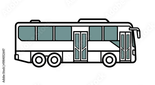 Large Coach Bus Vehicle Transportation.