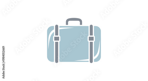 Light Blue Travel Suitcase Luggage.