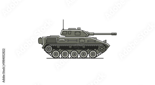 Military Tank Vehicle Armored Combat.