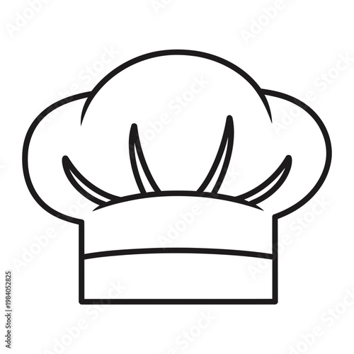 Chef hat outline graphic with restaurant worker culinary school gastrointestin