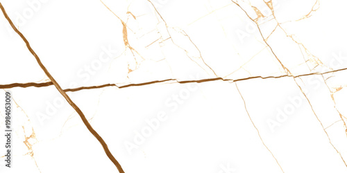 A high resolution image featuring a smooth white marble slab with prominent brown gold veins.