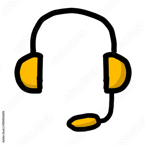 Yellow headphones