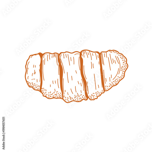 Hand Drawn Crispy Japanese Tonkatsu Fried