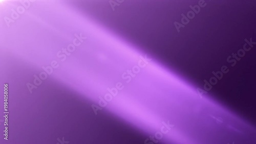 Abstract purple light flare effect with soft glowing beams and subtle lens dust particles creating a mystical atmosphere