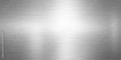 Industrial brushed metal texture featuring a polished silver stainless steel plate with a shiny metallic surface and grey aluminum pattern for a sleek titanium wallpaper