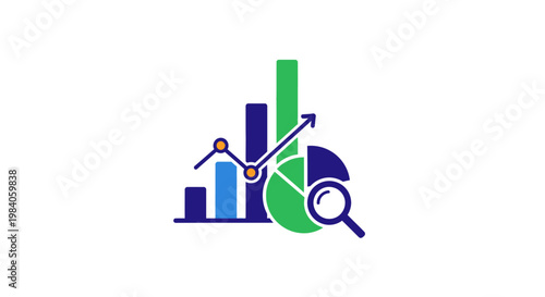 Business Growth Statistics Analysis Graph.