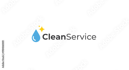 Clean Service Logo Design Element.