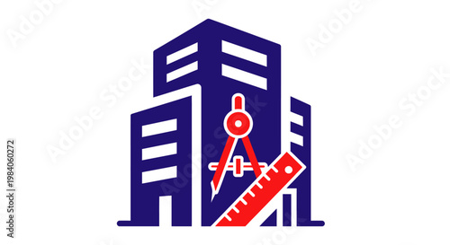 Graphic Design Architecture Symbols Illustration.