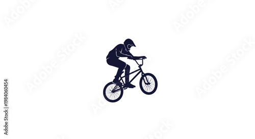 Man Riding a Bicycle Freely Outdoors.