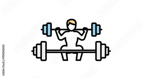 Person Lifting Weights Fitness Exercise.