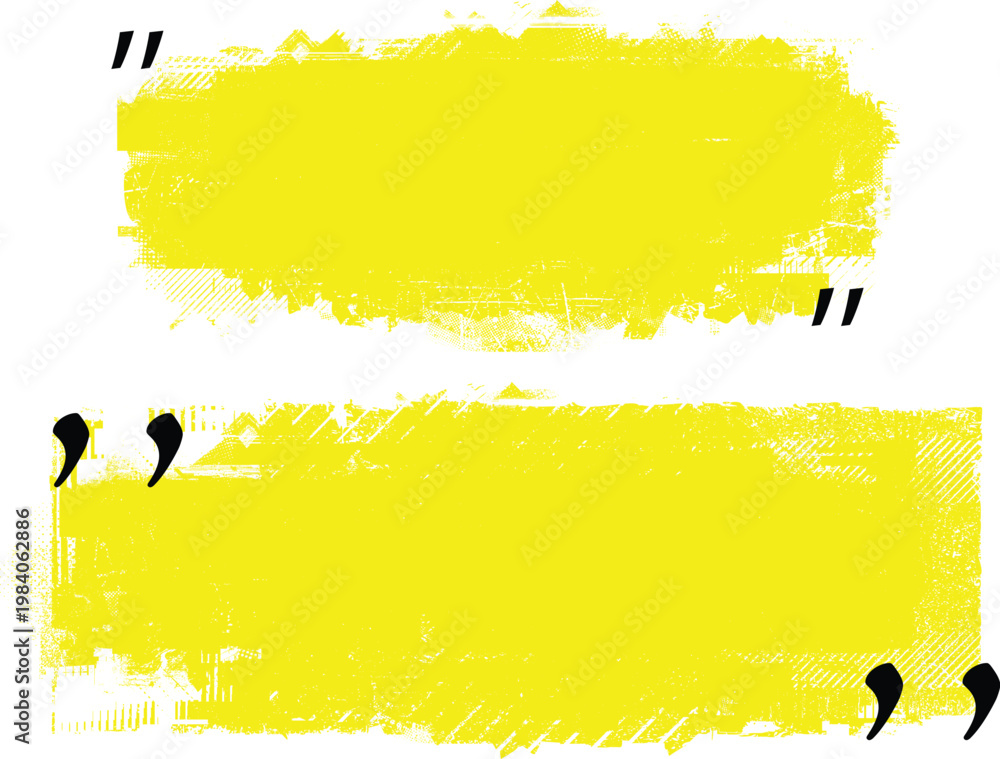 Obraz premium Quotation brush stroke frame set .Quotation mark dialog box .Grunge Box with place for your text. Text box frame.Vector 